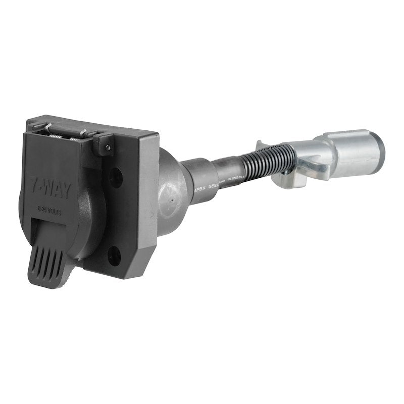 CURT 57667 Wiring Adapter - 6-Way Round to 7-Way RV Blade