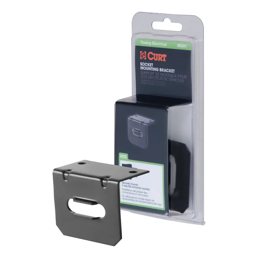 CURT connector mounting bracket for 4-way flat 58301 front view