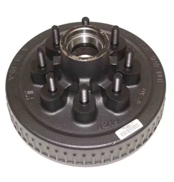 Dexter Hub & Drum - 7K, 8 on 6.5", #42 Spindle, Studs & Races