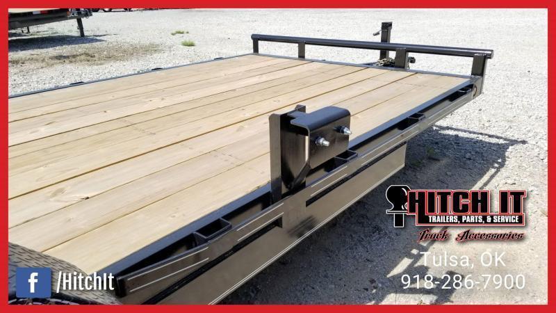 2026 Tiger 83" x 16" Car Hauler Trailer | 7,000 lb Tandem Axles | Black | Wood Floor