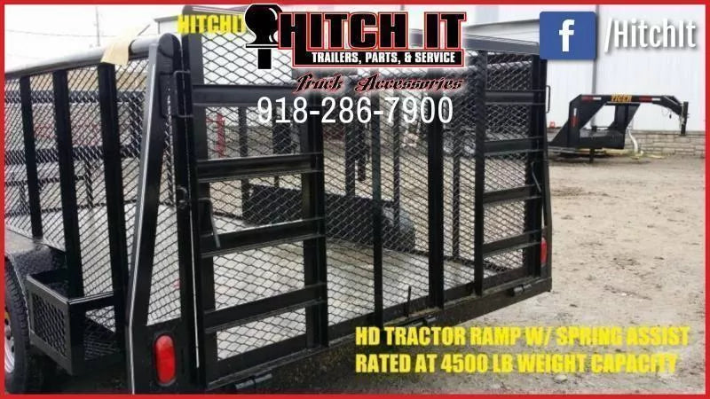 2026 Tiger 83" x 16" Landscape Trailer | 7,000 lb GVWR | Expanded Metal Sides | Black