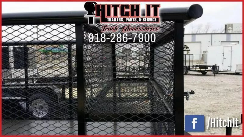 2026 Tiger 83" x 16" Landscape Trailer | 7,000 lb GVWR | Expanded Metal Sides | Black