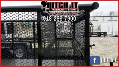 2026 Tiger 83" x 16" Landscape Trailer | 7,000 lb GVWR | Expanded Metal Sides | Black