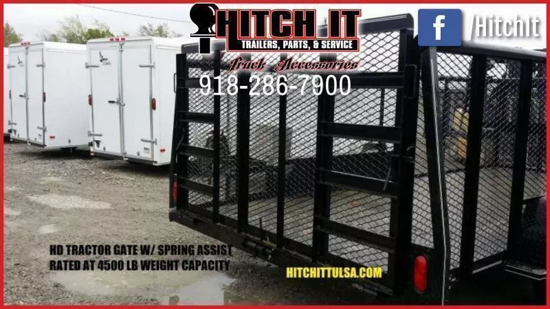 2026 Tiger 83" x 16" Landscape Trailer | 7,000 lb GVWR | Expanded Metal Sides | Black