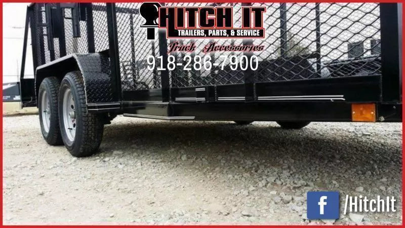 2026 Tiger 83" x 16" Landscape Trailer | 7,000 lb GVWR | Expanded Metal Sides | Black