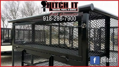 2026 Tiger 83" x 16" Landscape Trailer | 7,000 lb GVWR | Expanded Metal Sides | Black