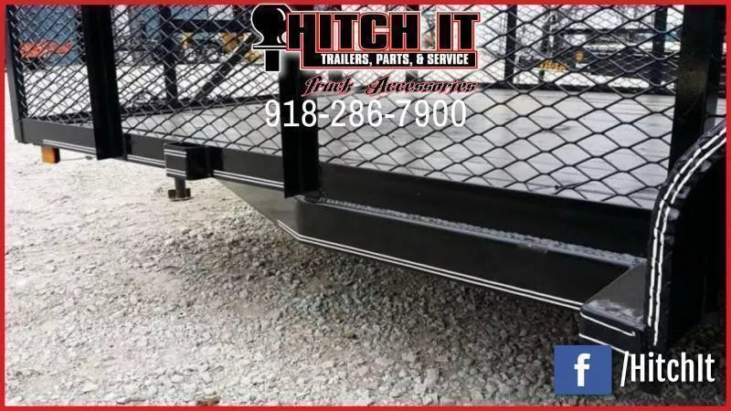 2026 Tiger 83" x 16" Landscape Trailer | 7,000 lb GVWR | Expanded Metal Sides | Black