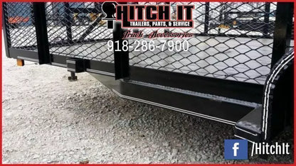 2026 Tiger 83" x 16" Landscape Trailer | 7,000 lb GVWR | Expanded Metal Sides | Black