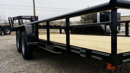 2026 Tiger 83" x 16" Pipe Top Utility Trailer | 7,000 lb Tandem Axles | Ramp Gate | Black
