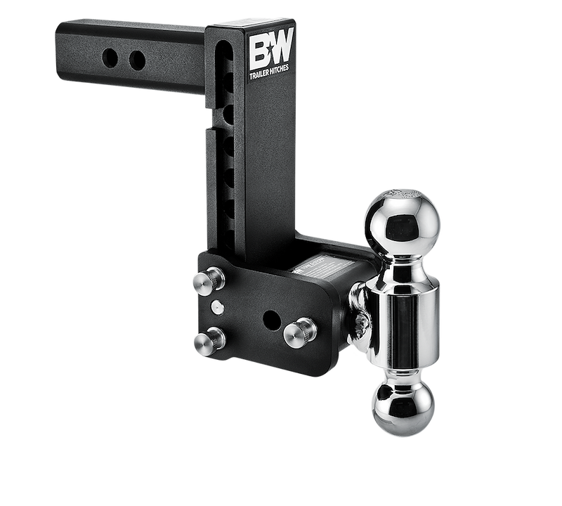 B&W Tow & Stow 2-Ball Mount - 2" Hitch - 7" Drop - 10K (BWTS10040B) front view