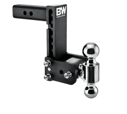 B&W Tow & Stow 2-Ball Mount - 2" Hitch - 7" Drop - 10K (BWTS10040B) front view
