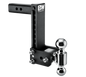 B&W Tow & Stow 2-Ball Mount - 2" Hitch - 9" Drop - 10K (BWTS10043B) front view