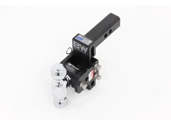 B&W Tow and Stow BWTS10037B dual ball mount front view