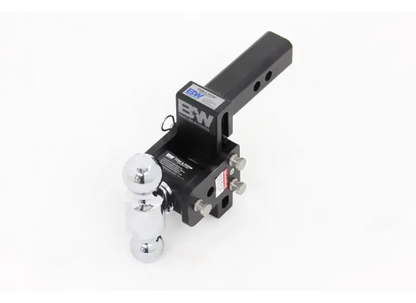 B&W Tow and Stow BWTS10037B dual ball mount front view