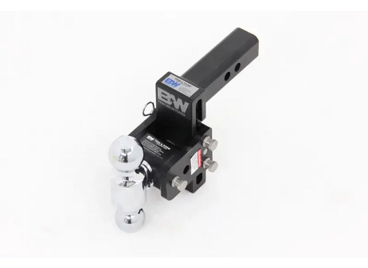 B&W Tow and Stow BWTS10037B dual ball mount front view