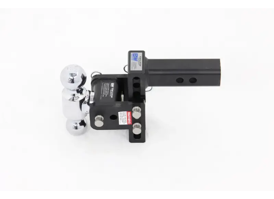 B&W Tow and Stow BWTS10037B dual ball mount side view