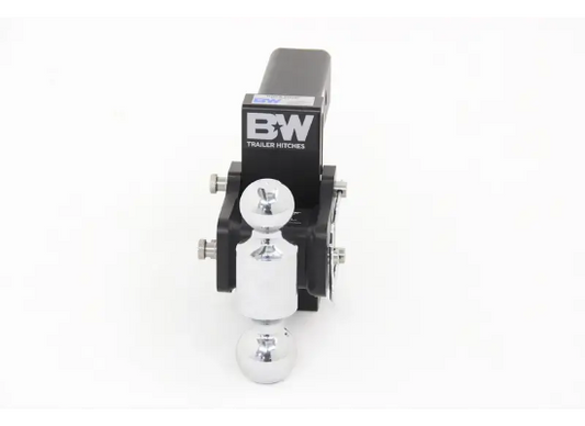 B&W Tow and Stow TS20037B dual ball mount 2.5 inch receiver front view
