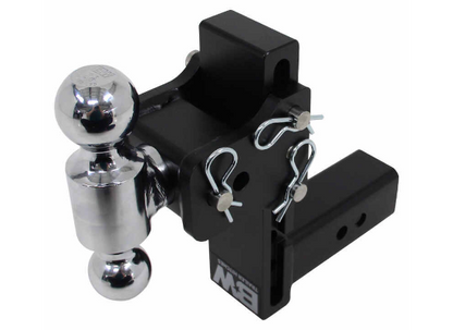 B&W Tow and Stow TS20040B dual ball mount 7.5 inch drop front view