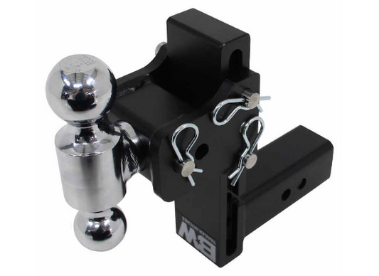 B&W Tow and Stow TS20040B dual ball mount 7.5 inch drop front view