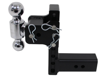 B&W Tow and Stow TS20040B dual ball mount 7.5 inch drop side view