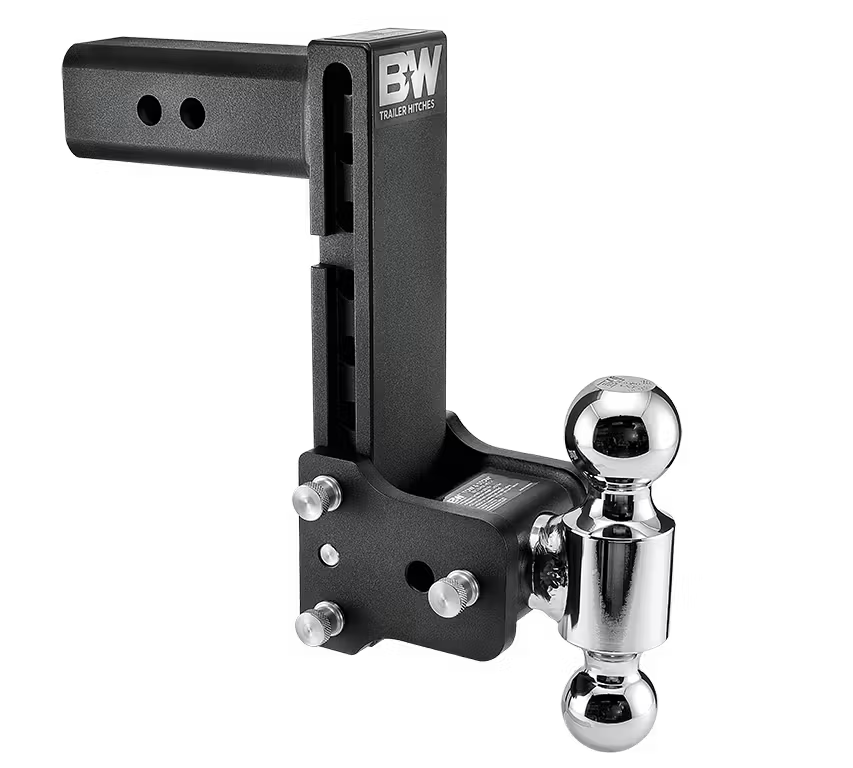 B&W Tow & Stow Tri-Ball Mount - 2.5" Shank, 8.5" Drop, Black
