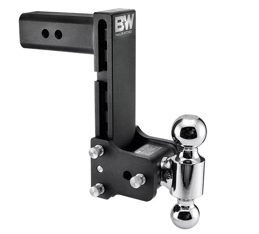 B&W Tow & Stow Tri-Ball Mount - 2.5" Shank, 8.5" Drop, Black