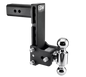 B&W Tow & Stow Tri-Ball Mount - 2.5" Shank, 8.5" Drop, Black