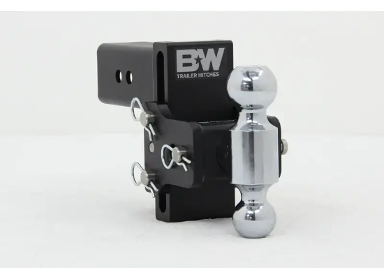 B&W Tow and Stow BWTS30037B dual ball mount front view