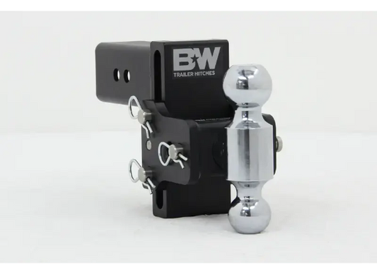 B&W Tow and Stow BWTS30037B dual ball mount front view