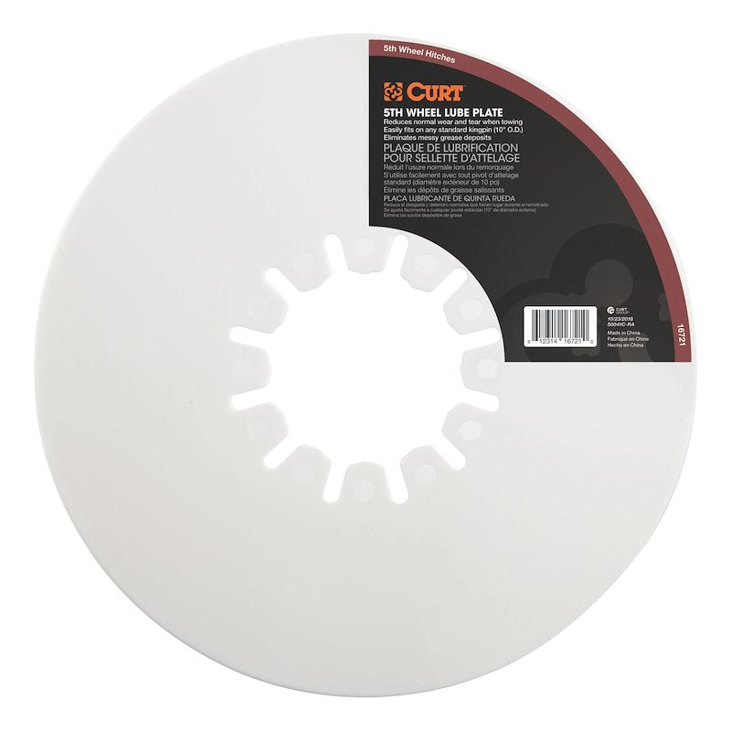 CURT 5th Wheel Lube Plate - 10" Disc (16721) front view