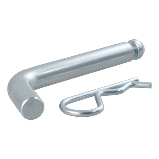 CURT 5/8 inch hitch pin with groove zinc 21582 front view