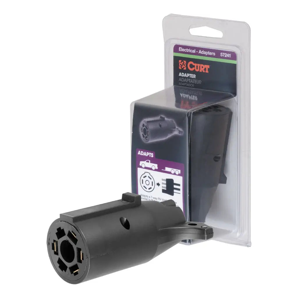 CURT 57241 7-Way to 4-Way Flat Adapter