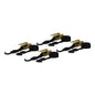 CURT 83010 Ratchet Straps - 1" x 16 ft, 500 lb, Black, 4-Pack