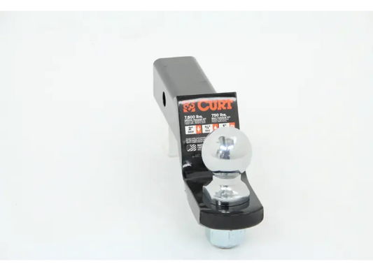 CURT loaded ball mount 2 inch drop with 2 inch ball C45036 front view