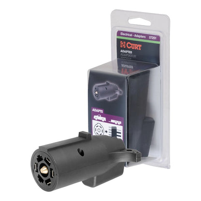 CURT 7-Way RV to 5-Way Flat Adapter (C57251) front view