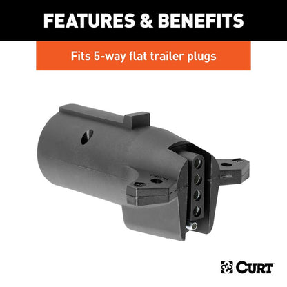 CURT 7-Way RV to 5-Way Flat Adapter (C57251) side view