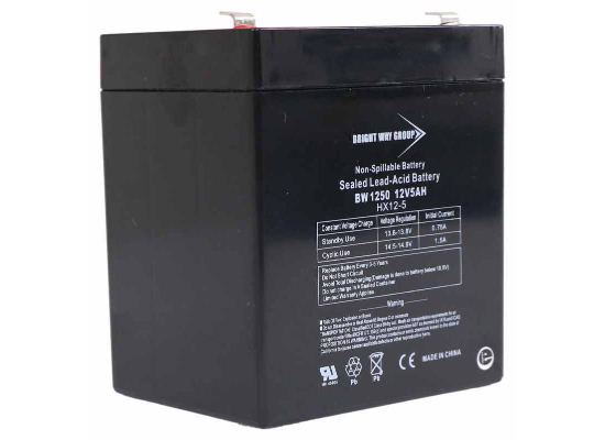 12V 5Ah breakaway battery 3801250 side view