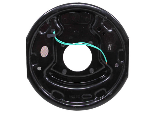 Electric brake assembly 10x2.25 left hand 3500 lb AKEBRK-35L front view