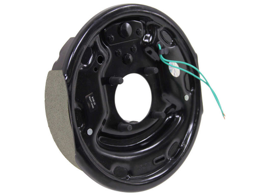 Electric brake assembly 10x2.25 right hand 3500 lb AKEBRK-35R front view