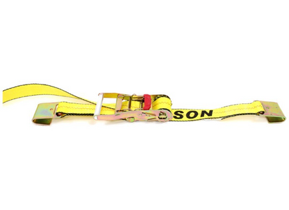 Erickson Ratchet Tie-Down Strap w/ Flat Hooks - 2" x 30' - 3,300 lbs (EM58500) side view