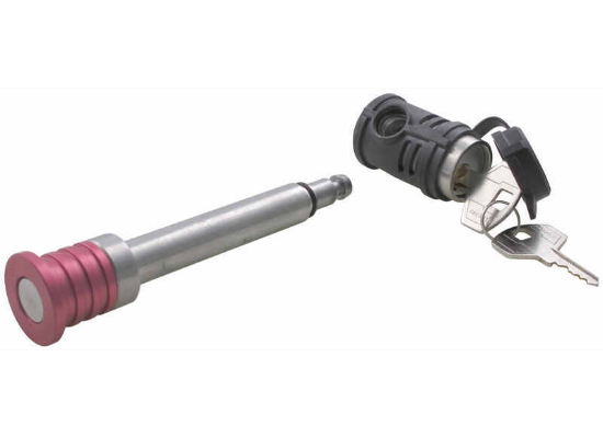 Master Lock 5/8 stainless steel receiver lock 1469DAT side view