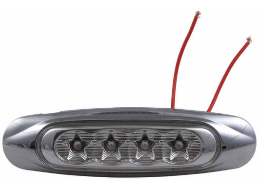 Optronics MCL19CRB Miro-Flex LED Marker Light - 4-Diode Red, Clear Lens
