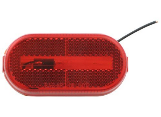 Optronics MC38RB Clearance/Marker Light - Oval Red w/ Reflector