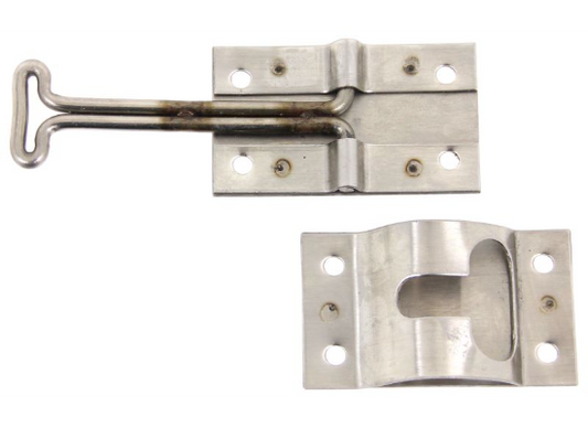 Polar Hardware Stainless Steel Door Holder - 4" Hook (PLR9-SS) front view