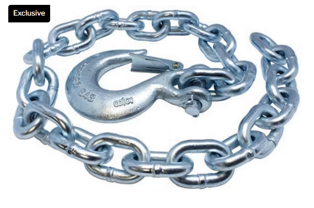Trailer Parts Pro Safety Chain - 3/8" x 35", G43, Clevis Hook