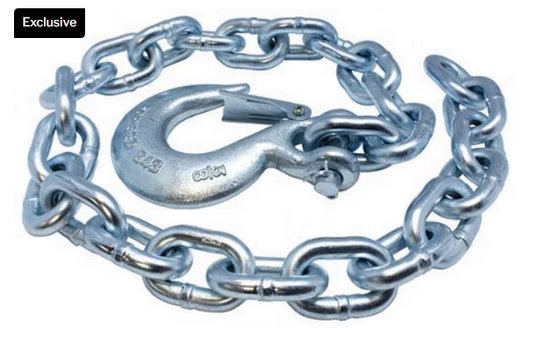 Trailer Parts Pro Safety Chain - 3/8" x 35", G43, Clevis Hook