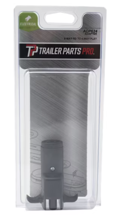 Trailer Parts Pro ADP624 6-Round to 4-Flat Adapter