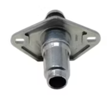 Trailer Parts Pro 6-Way Round Vehicle Socket - Zinc, 40 Amp