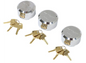 Trimax Hockey Puck Steel Locks - 3-Pack, Keyed Alike (TMX73FR) front view