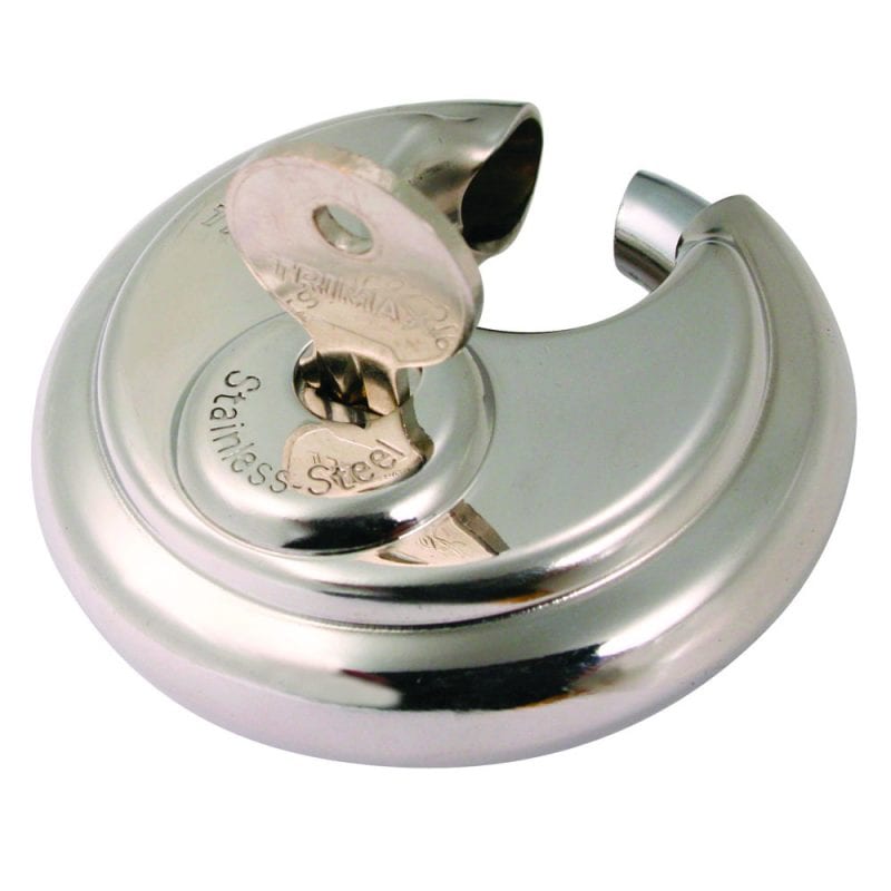 Trimax Stainless Steel Disc Storage Lock (TRP170) front view